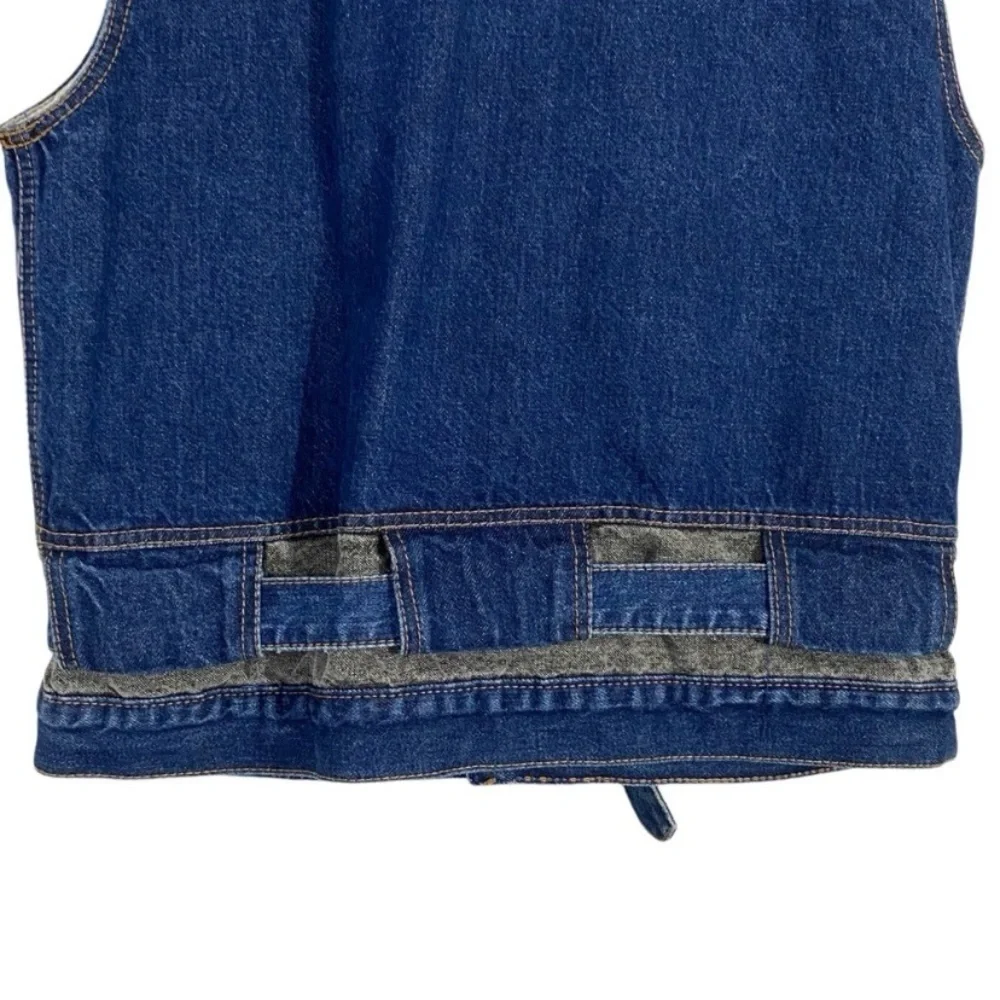 VINTAGE Le’Arsi Brite N Sassy Denim Vest 80s Western